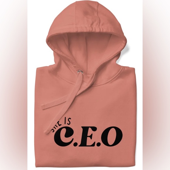 Cre8tive Concepts Boutique Tops - “SHE IS CEO" Graphic Hooded-NWT